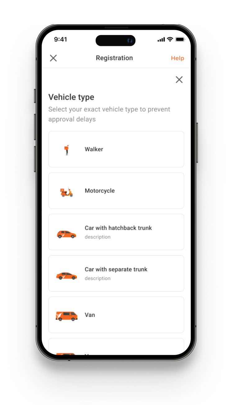 Vehicle selection